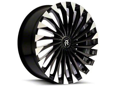 Revenge Luxury Wheels RL-106 Black Machined Wheel; 20x8.5 (15-23 Mustang GT, EcoBoost, V6)