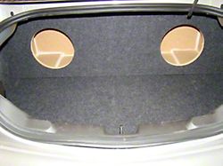 Dual 10-Inch Trunk Subwoofer Box; Carpeted (10-12 Camaro)