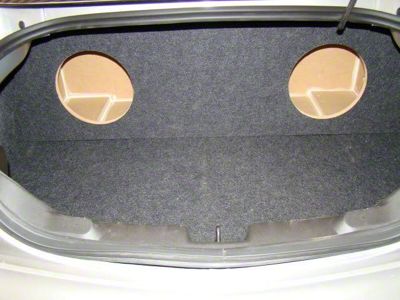 Rhino Box Dual 10-Inch Trunk Subwoofer Box; Carpeted (10-12 Camaro)