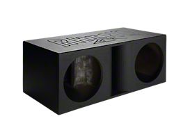Dual 12-Inch Horn Ported Subwoofer Box; Poly Coated (Universal; Some Adaptation May Be Required)