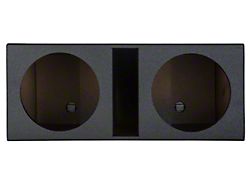 Dual 12-Inch Slot Ported Subwoofer Box; Poly Coated (Universal; Some Adaptation May Be Required)