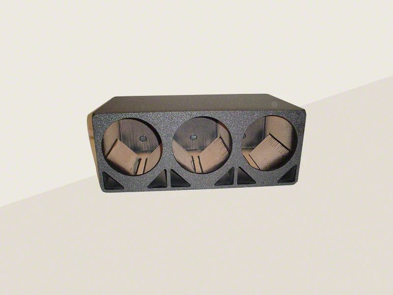 Challenger Triple 12-Inch Double Ported Subwoofer Box; Poly Coated