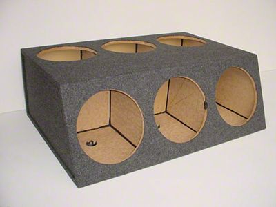 Rhino Box 6 x 12-Inch Subwoofer Box; Carpeted (97-19 Corvette C5, C6 & C7)