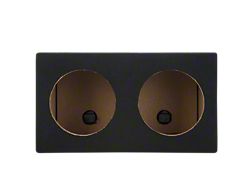 Dual 8-Inch Subwoofer Box; Carpeted (97-19 Corvette C5, C6 & C7)