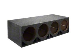 Quad 10-Inch Double Ported Subwoofer Box; Carpeted (Universal; Some Adaptation May Be Required)