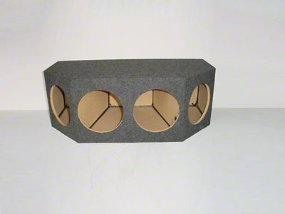 Rhino Box Quad 10-Inch Front Facing Subwoofer Box; Carpeted (97-19 Corvette C5, C6 & C7)