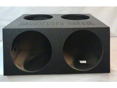 Rhino Box Quad 15-Inch Subwoofer Box; Poly Coated (97-19 Corvette C5, C6 & C7)