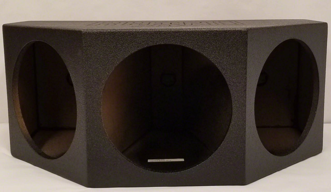 Corvette Triple 12-Inch Subwoofer Box; Poly Coated (97-19 Corvette