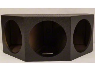 Triple 15-Inch Subwoofer Box; Poly Coated (97-19 Corvette C5, C6 & C7)