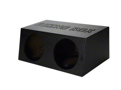 Rhino Box Dual 10-Inch Subwoofer Box; Poly Coated (79-93 Mustang Hatchback)