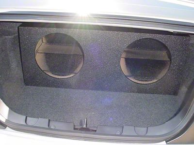 Rhino Box Dual 10-Inch Trunk Subwoofer Box; Poly Coated (05-09 Mustang Convertible)
