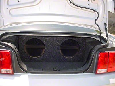 Rhino Box Dual 12-Inch Trunk Subwoofer Box; Poly Coated (05-09 Mustang Convertible)