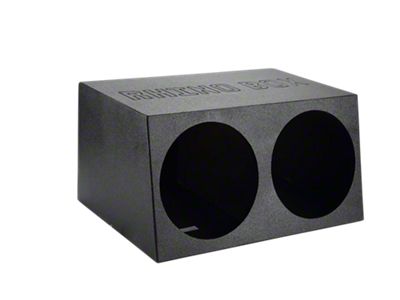 Rhino Box Dual 15-Inch Subwoofer Box; Poly Coated (79-93 Mustang Hatchback)