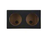 Dual 8-Inch Subwoofer Box; Carpeted (79-93 Mustang Hatchback)