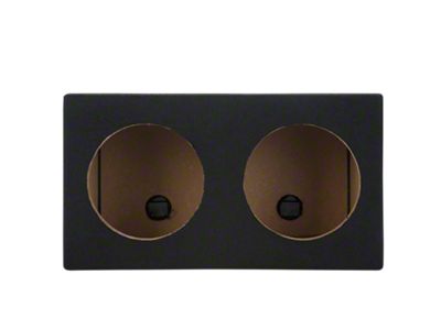 Rhino Box Dual 8-Inch Subwoofer Box; Carpeted (79-93 Mustang Hatchback)