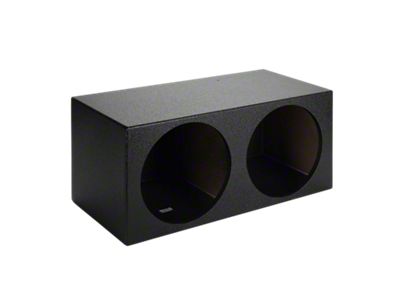 Rhino Box Dual 8-Inch Subwoofer Box; Poly Coated (79-93 Mustang Hatchback)