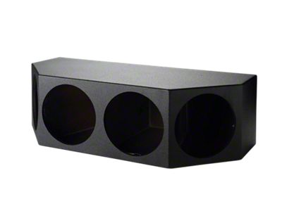 Rhino Box Quad 10-Inch Front Facing Subwoofer Box; Poly Coated (79-93 Mustang Hatchback)