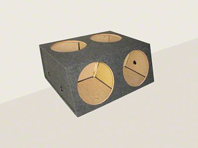 Rhino Box Quad 15-Inch Subwoofer Box; Carpeted (79-93 Mustang Hatchback)