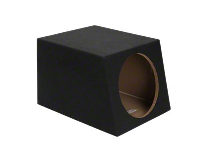 Rhino Box Single 12-Inch Subwoofer Box; Carpeted (79-93 Mustang Hatchback)
