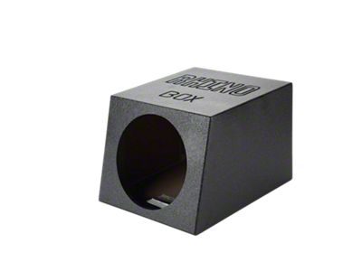 Rhino Box Single 12-Inch Subwoofer Box; Poly Coated (79-93 Mustang Hatchback)