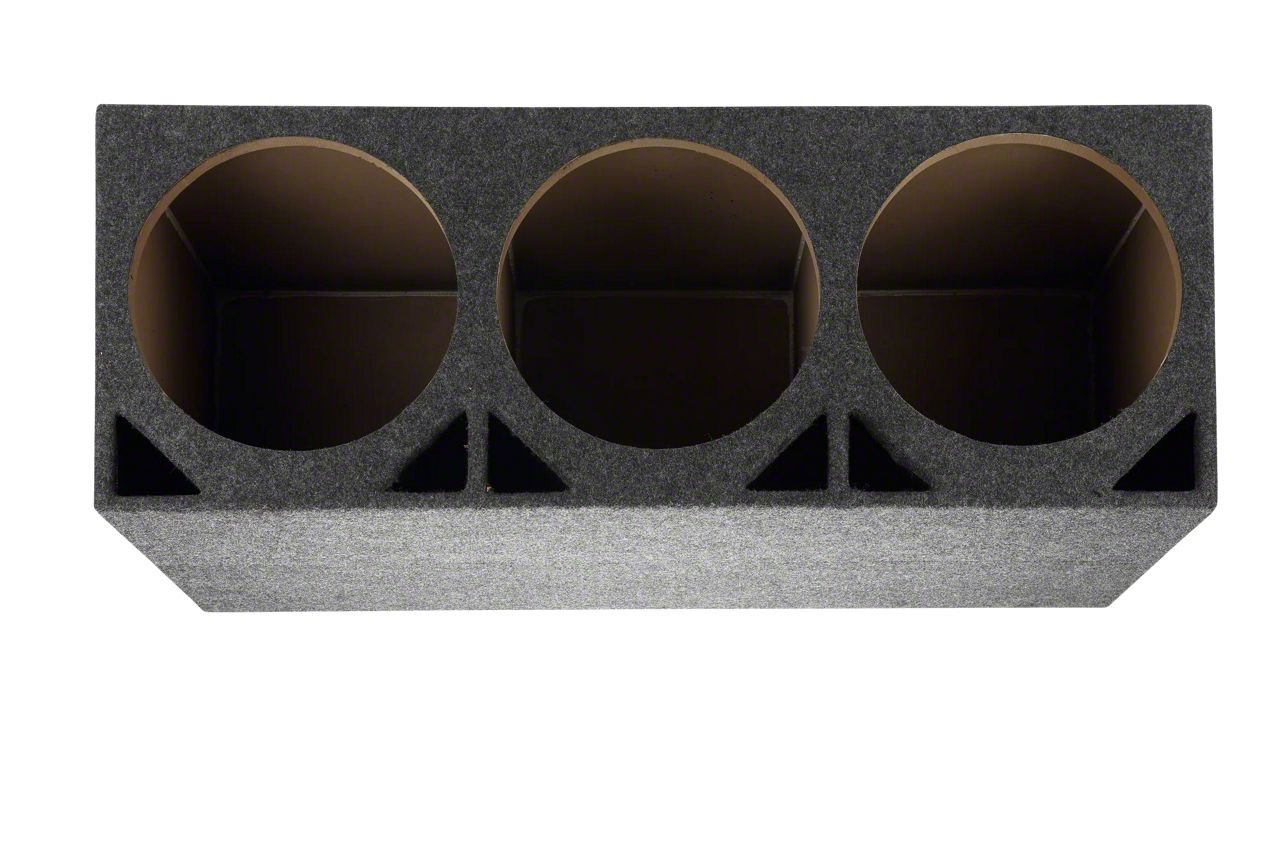 Mustang Triple 12-Inch Double Ported Subwoofer Box; Carpeted