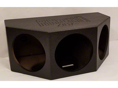 Rhino Box Triple 15-Inch Subwoofer Box; Poly Coated (79-93 Mustang Hatchback)