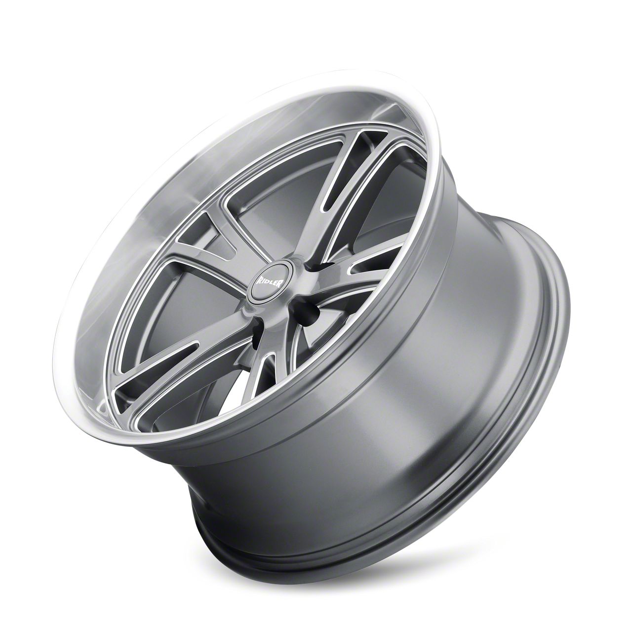 Ridler Camaro 606 Gloss Grey Machined Wheel; 17x8; 0mm Offset 606