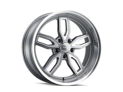 Ridler 608 Gloss Grey Milled Wheel; 18x9; 0mm Offset (93-02 Camaro)