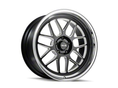 Ridler 611 Gloss Black Milled with Diamond Cut Lip Wheel; 20x8.5; 0mm Offset (93-02 Camaro)