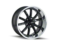 Ridler 650 Matte Black with Polished Lip Wheel; 17x7; 0mm Offset (93-02 Camaro)