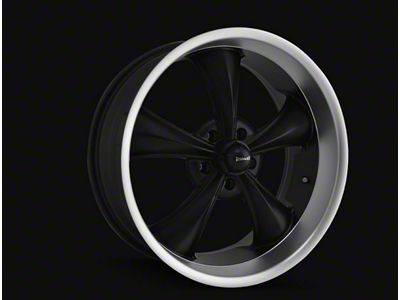 Ridler 695 Matte Black with Machined Lip Wheel; 18x8; 0mm Offset (93-02 Camaro)
