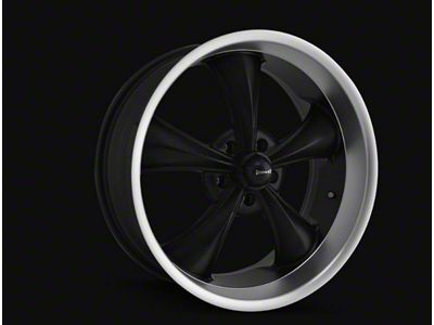 Style 695 Matte Black with Machined Lip Wheel; 18x9.5 (93-02 Camaro)