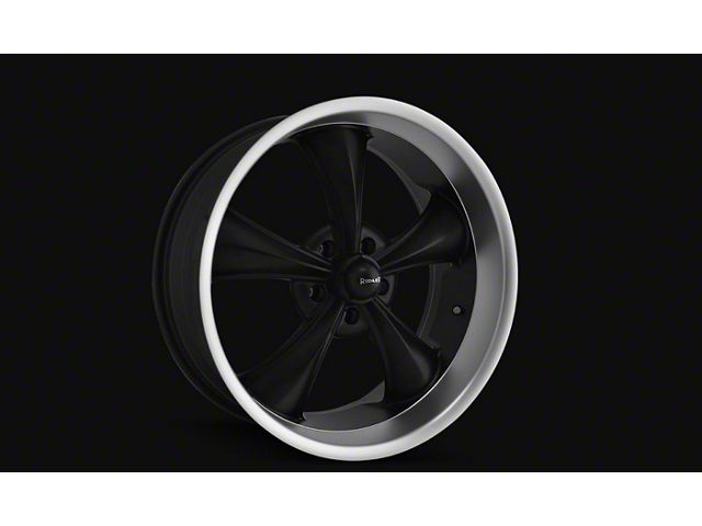 Style 695 Matte Black with Machined Lip Wheel; Rear Only; 20x10 (93-02 Camaro)