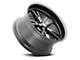 Ridler Style 606 Matte Black Wheel; Rear Only; 22x10.5 (08-23 RWD Challenger, Excluding Widebody)