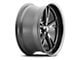 Ridler Style 606 Matte Black Wheel; Rear Only; 22x10.5 (11-23 RWD Charger, Excluding Widebody)