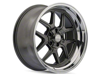 Ridler Style 610 Grey with Polished Lip Wheel; Front Only; 20x8.5 (05-13 Corvette C6 Base)