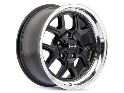 Ridler Style 610 Matte Black with Polished Lip Wheel; Front Only; 20x8.5 (05-13 Corvette C6 Base)