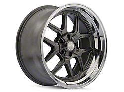 Ridler Style 610 Grey with Polished Lip Wheel; Rear Only; 20x10; 0mm Offset (97-04 Corvette C5)