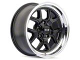 Ridler Style 610 Matte Black with Polished Lip Wheel; Front Only; 20x8.5; 0mm Offset (97-04 Corvette C5)