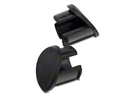 OPR Door Armrest Plugs; Passenger Side; Black (87-93 Mustang)