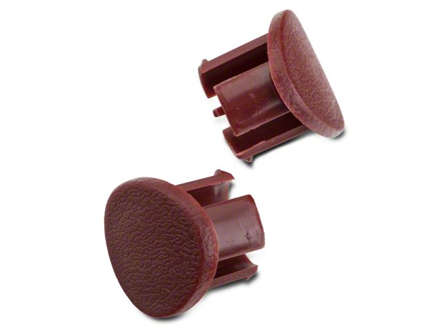 OPR Door Armrest Plugs; Right Side; Red (87-93 Mustang)