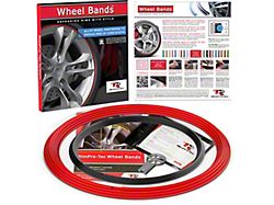 RimPro-Tec 13 to 22-Inch Wheel Bands Kit with Red Insert; Red (Universal; Some Adaptation May Be Required)