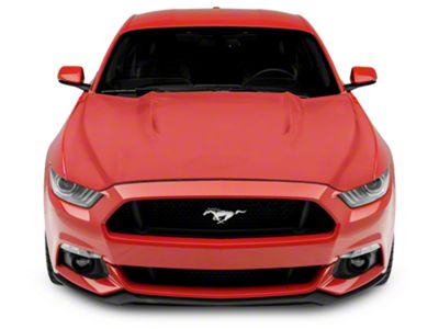 GT350 Style Extractor Hood; Unpainted (15-17 Mustang GT, EcoBoost, V6)