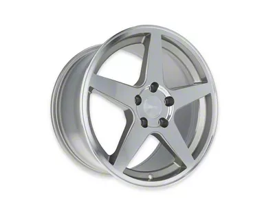 Rocket Racing Wheels Flare Titanium/Machined Wheel; 18x9 (05-09 Mustang GT, V6)