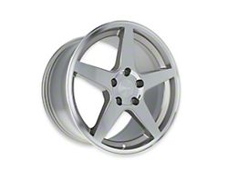Rocket Racing Wheels Flare Titanium/Machined Wheel; Rear Only; 18x10; 38.10mm Offset (05-09 Mustang GT, V6)