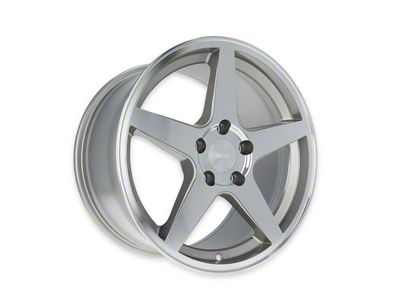 Rocket Racing Wheels Flare Titanium/Machined Wheel; 18x9; 25.40mm Offset (10-14 Mustang GT w/o Performance Pack, V6)