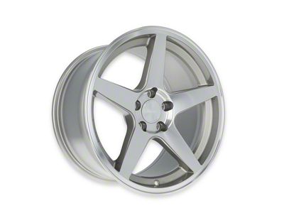 Rocket Racing Wheels Flare Titanium/Machined Wheel; Rear Only; 18x10 (10-14 Mustang GT w/o Performance Pack, V6)