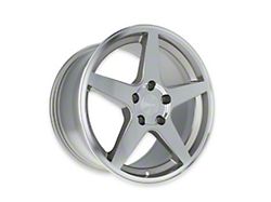 Rocket Racing Wheels Flare Titanium/Machined Wheel; Rear Only; 18x10 (10-14 Mustang GT w/o Performance Pack, V6)