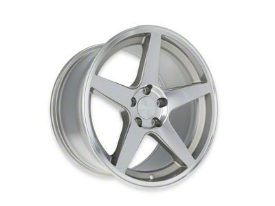 Rocket Racing Wheels Flare Titanium/Machined Wheel; Rear Only; 18x10; 25.40mm Offset (94-98 Mustang)