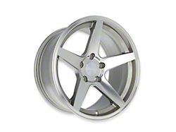 Rocket Racing Wheels Flare Titanium/Machined Wheel; Rear Only; 18x11; 25.40mm Offset (99-04 Mustang)